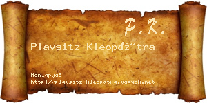 Plavsitz Kleopátra névjegykártya